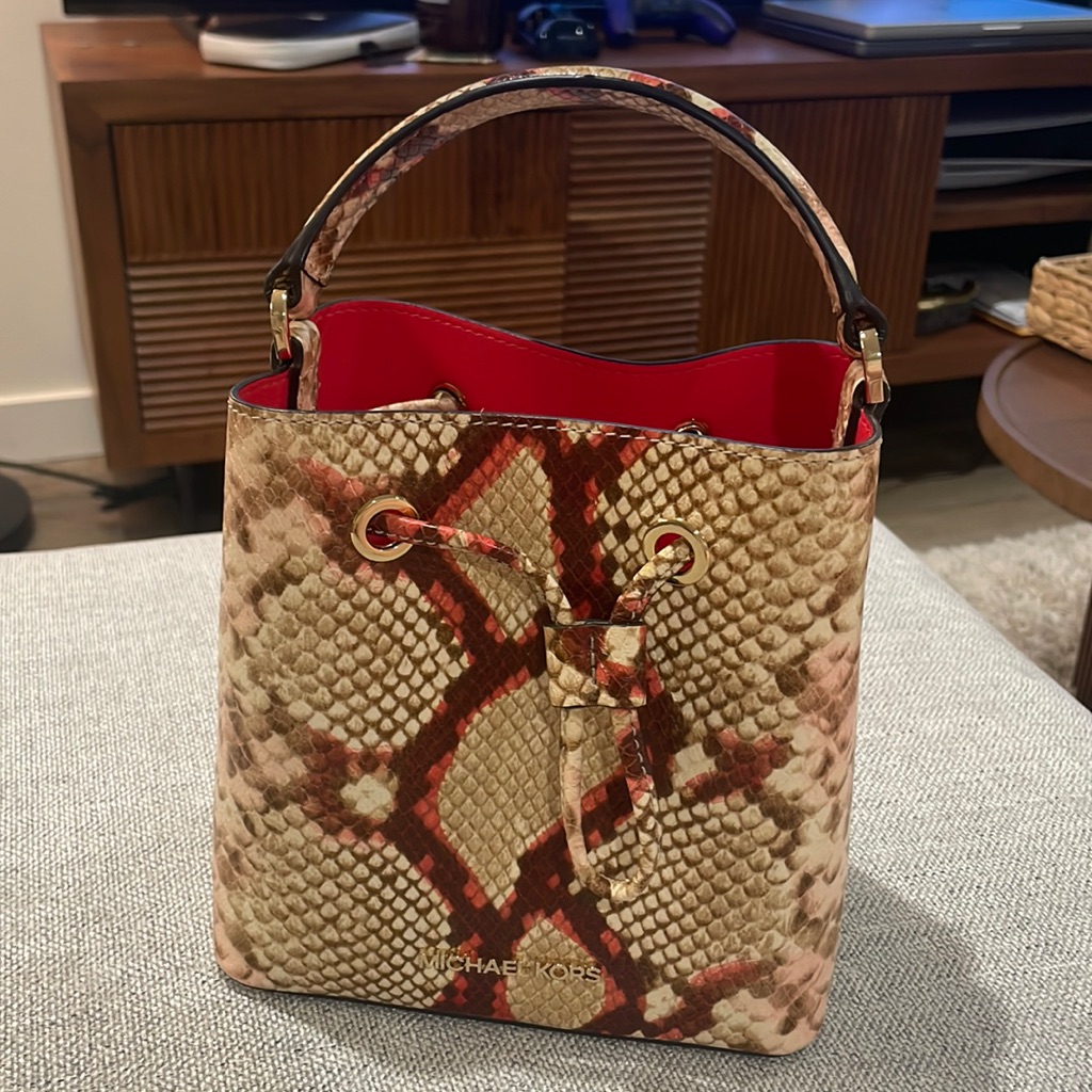 Michael Kors Suri Python Embossed Bag